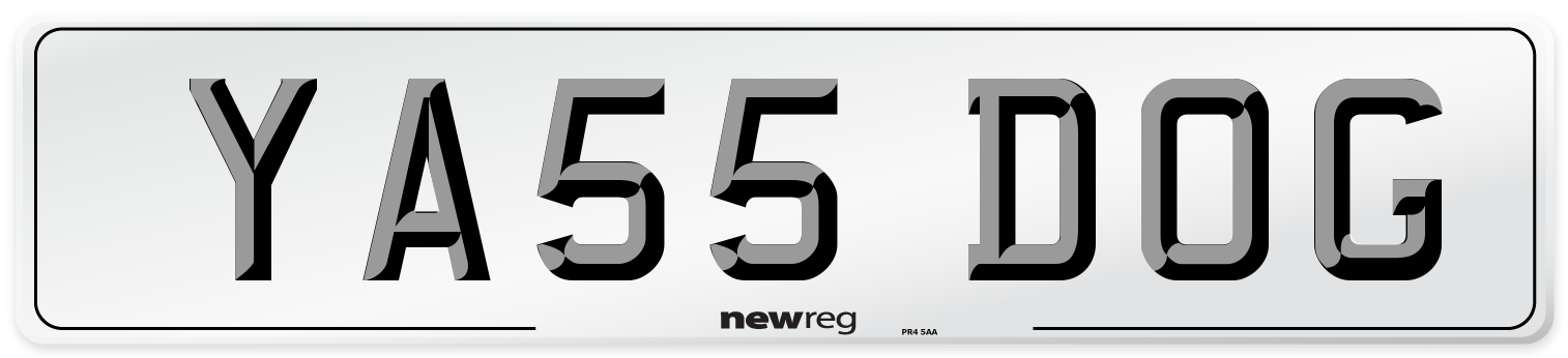 YA55 DOG Number Plate from New Reg